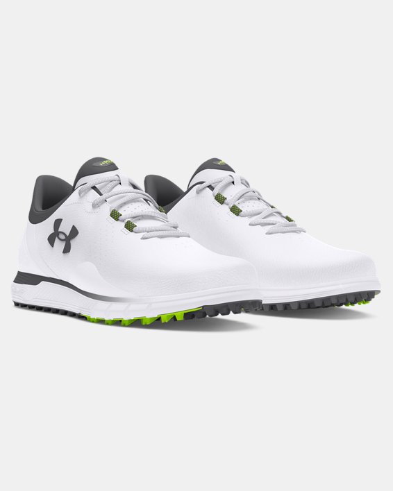Men's UA Drive Fade Spikeless Golf Shoes, White, pdpMainDesktop image number 3